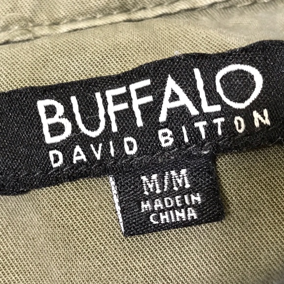 Buffalo David Button Med Green Sleeveless Shirt - Picture 4 of 8